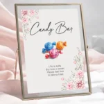 Pink blomster – Candy bar