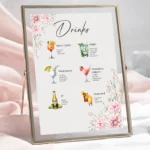 Pink blomster – Drinks
