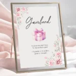 Pink blomster – Gavebord