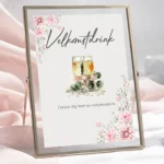 Pink blomster - Velkomstdrink