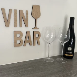 Vin bar og vin glas