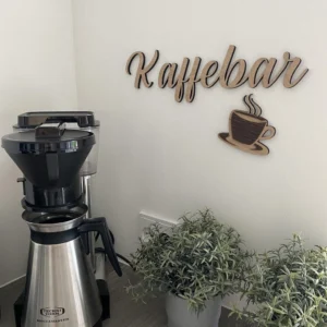 Kaffebar skilt og kaffekop