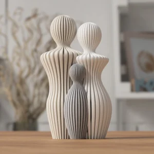 Familie statue med 1 barn